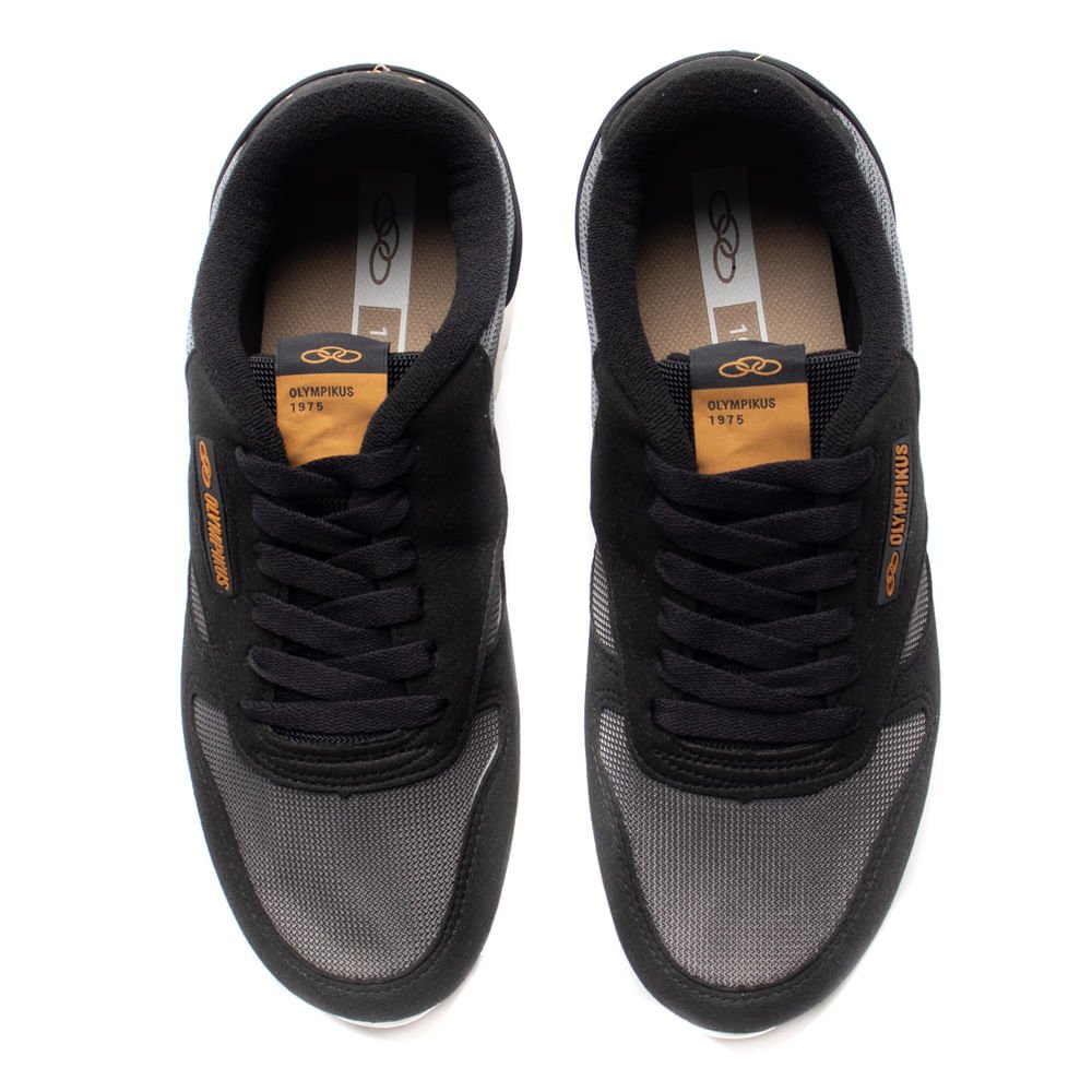 Tênis Masculino Olympikus Jogging Preto/Cinza Preto/Cinza 4