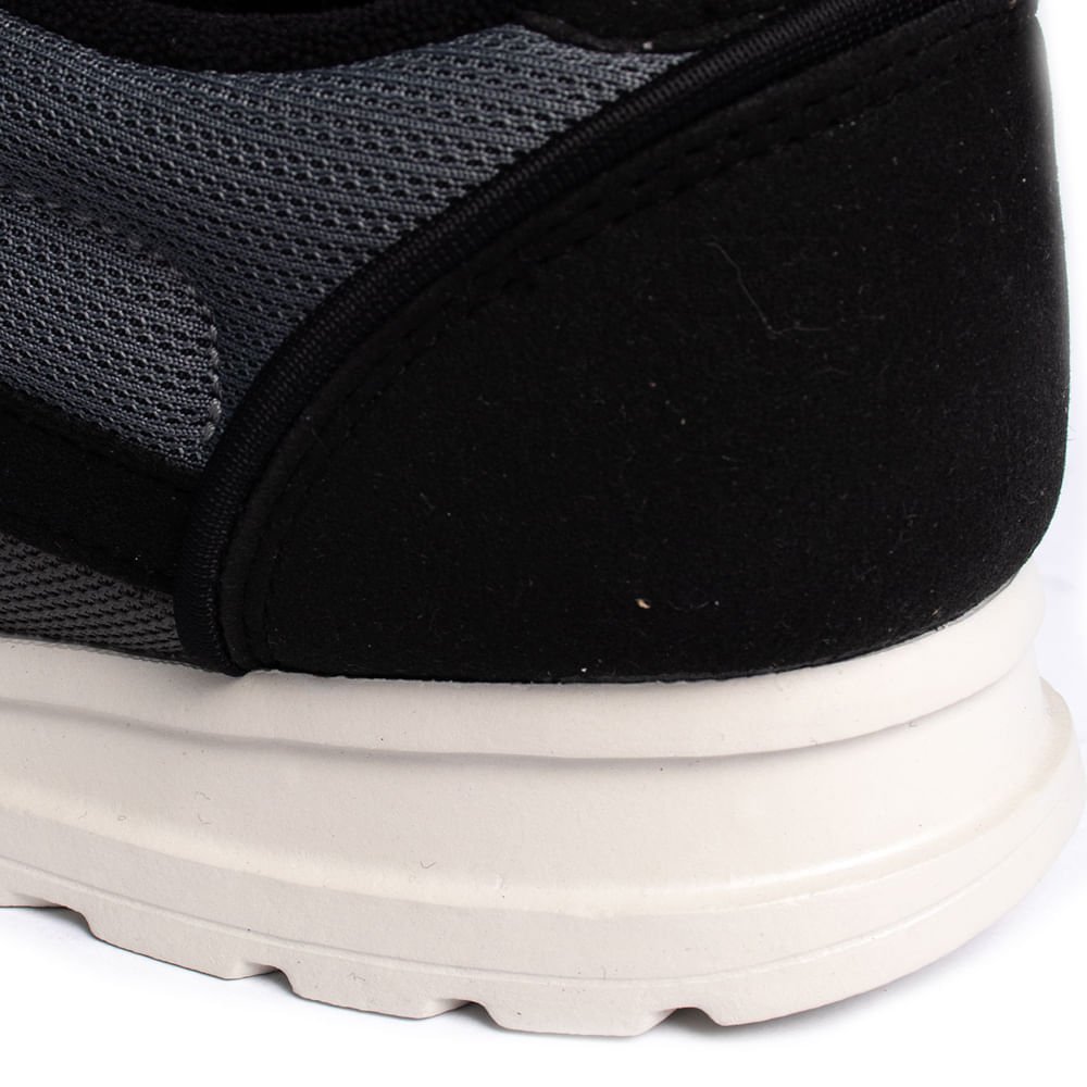 Tênis Masculino Olympikus Jogging Preto/Cinza Preto/Cinza 6