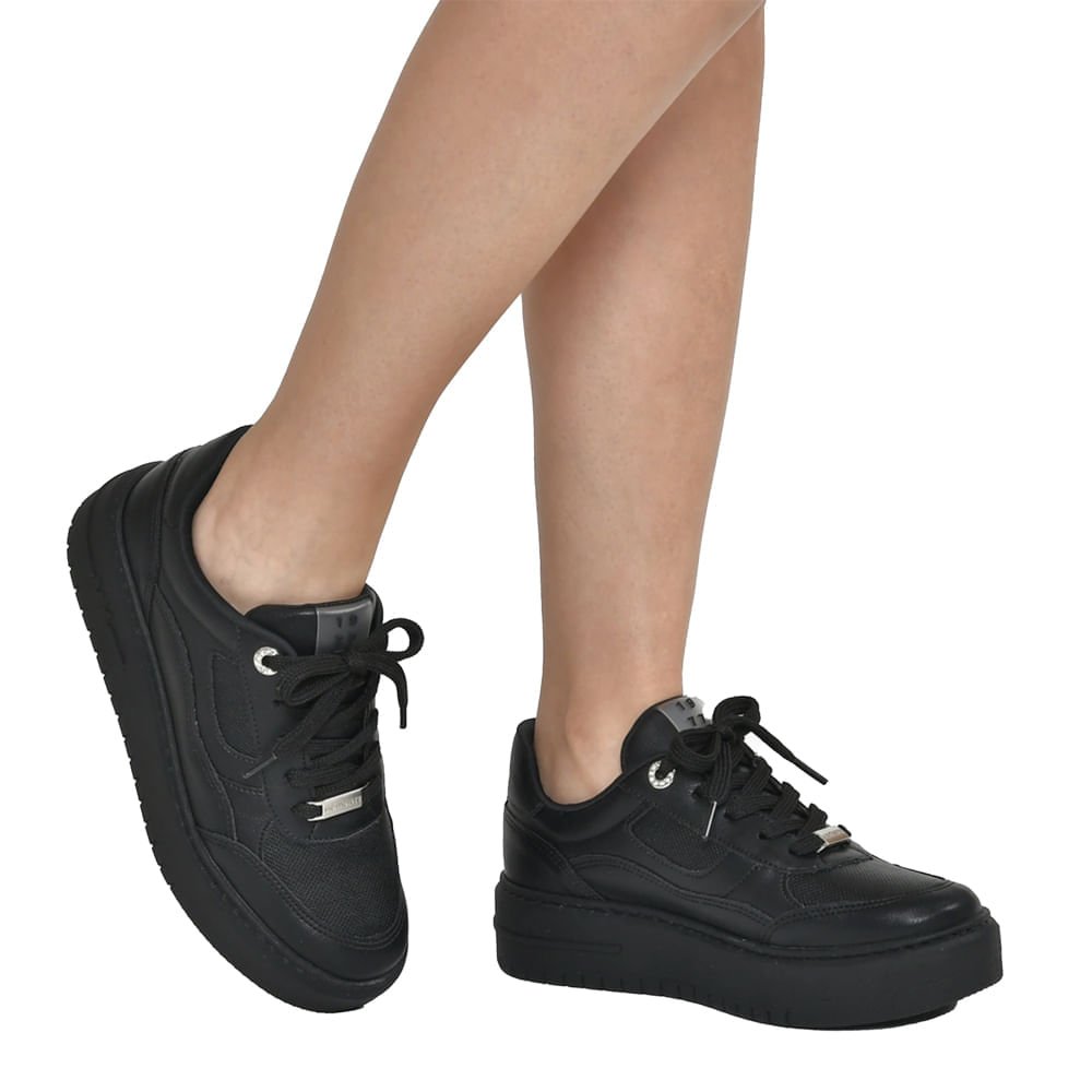 Tênis Feminino Via Marte Casual Preto Preto 4