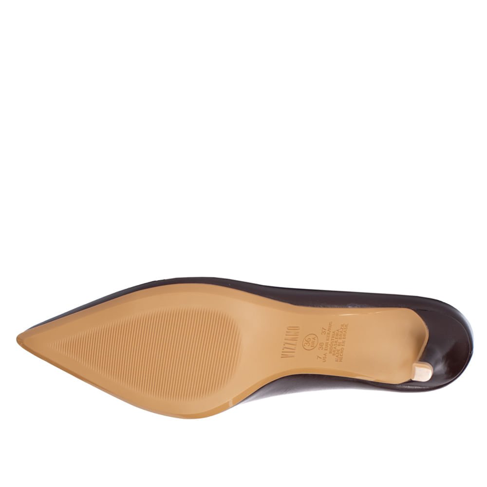 Sapato Feminino Vizzano Scarpin Marrom Escuro Marrom Escuro 2