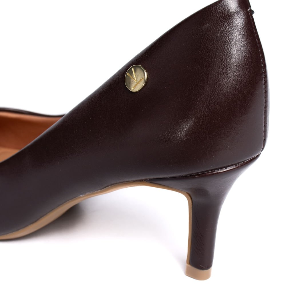 Sapato Feminino Vizzano Scarpin Marrom Escuro Marrom Escuro 5