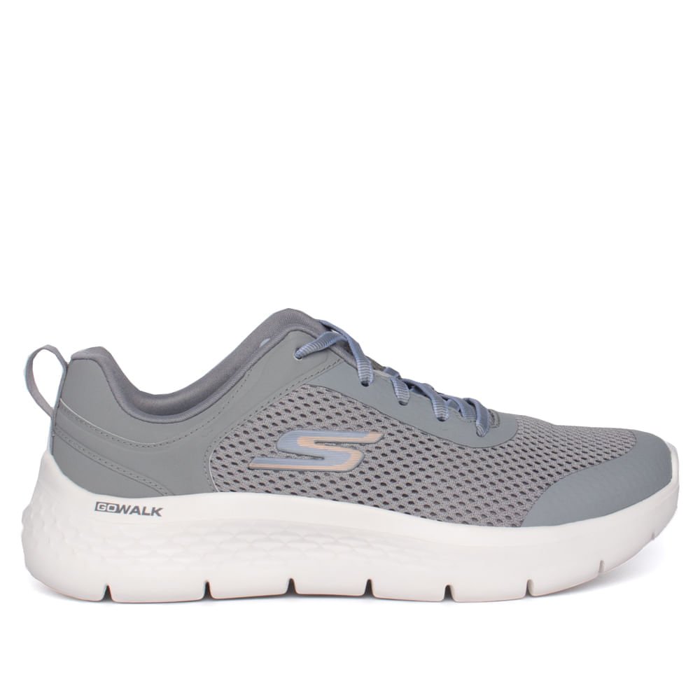 Tênis Feminino Skechers Go Walk Flex Cinza/Branco
