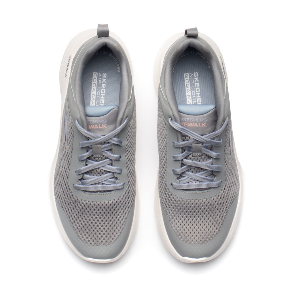 Tênis Feminino Skechers Go Walk Flex Cinza/Branco Cinza/Branco 4