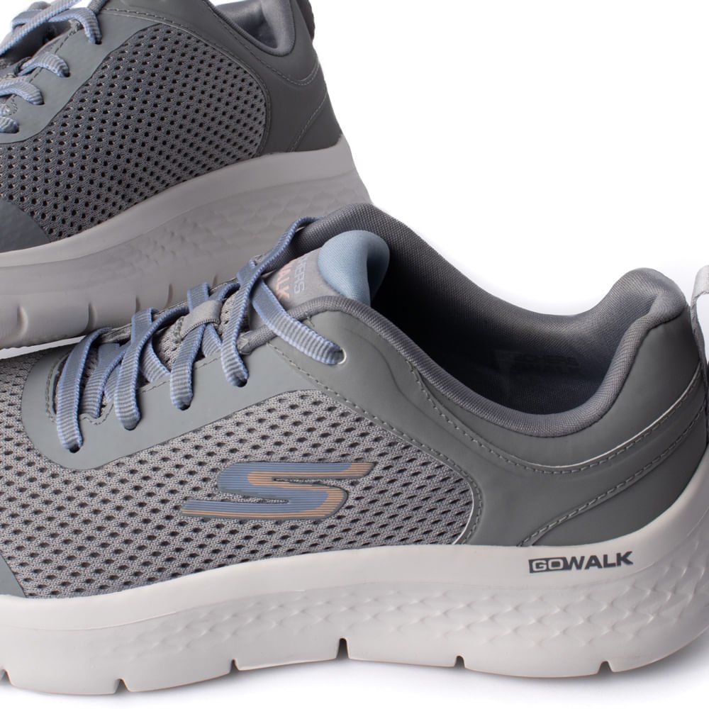 Tênis Feminino Skechers Go Walk Flex Cinza/Branco Cinza/Branco 5