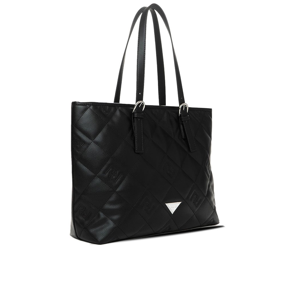 Bolsa Feminina Rafitthy Tiracolo Média Monograma Preta Preto 3