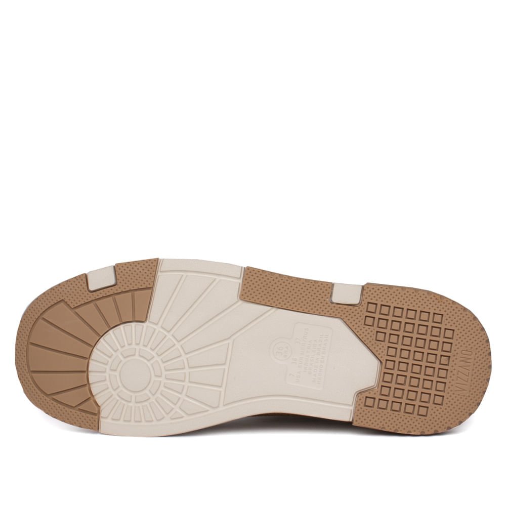 Tênis Feminino Vizzano Recortes Texturizado Bege/Dourado Bege/Ouro 2