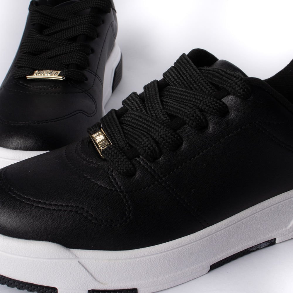 Tênis Feminino Vizzano Casual Pelica Preto Preto 5