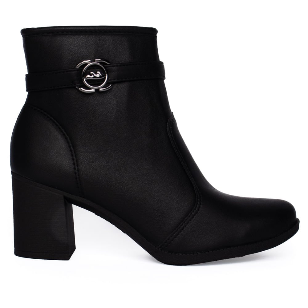 Bota Feminina Dakota Cano Curto Napa Pin Metalizado Preto