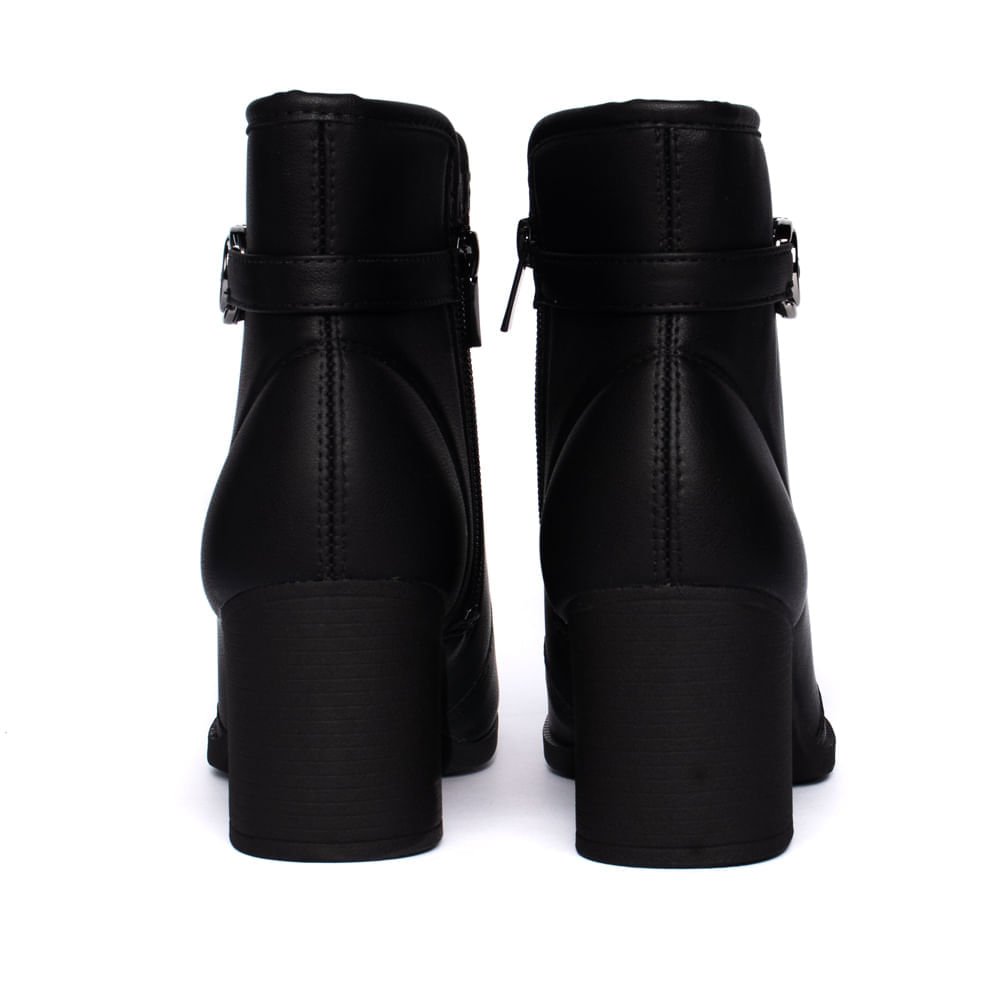 Bota Feminina Dakota Cano Curto Napa Pin Metalizado Preto Preto 3
