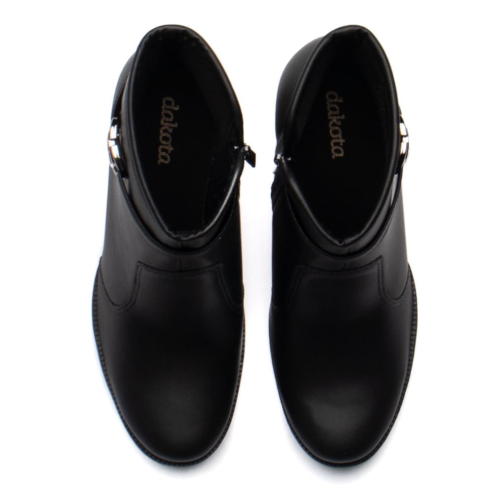 Bota Feminina Dakota Cano Curto Napa Pin Metalizado Preto Preto 4