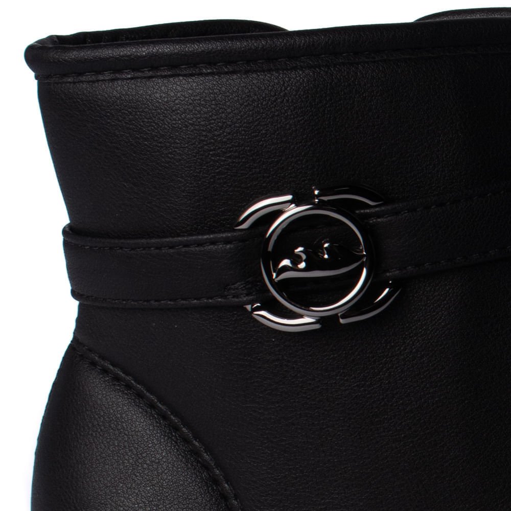 Bota Feminina Dakota Cano Curto Napa Pin Metalizado Preto Preto 5