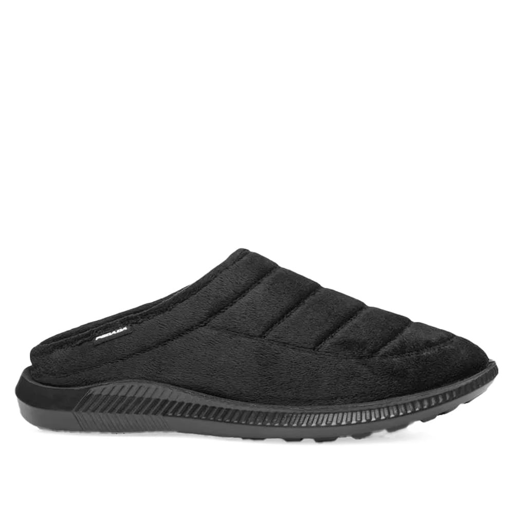 Pantufa Masculina Pegada Atoalhado Soft Touch Preto Preto 1