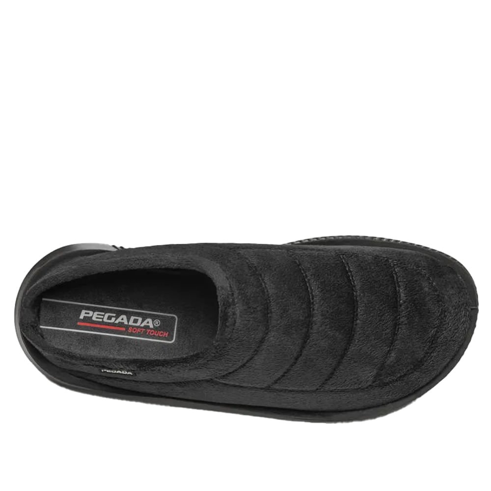 Pantufa Masculina Pegada Atoalhado Soft Touch Preto Preto 3