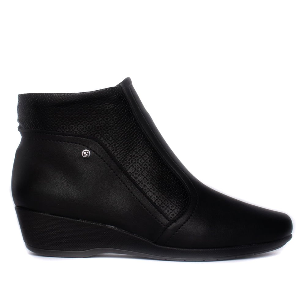 Bota Feminina Piccadilly Napa Soft Anabela Preto