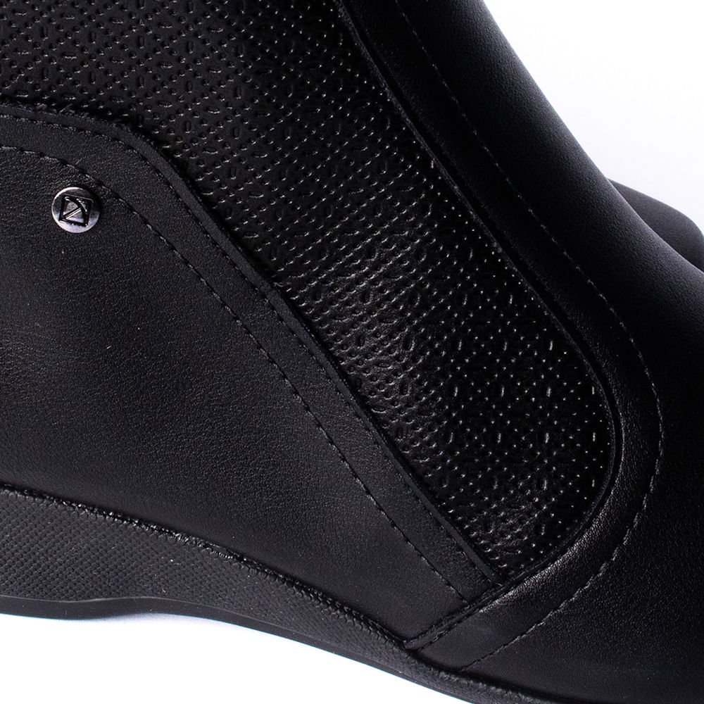 Bota Feminina Piccadilly Napa Soft Anabela Preto Preto 6