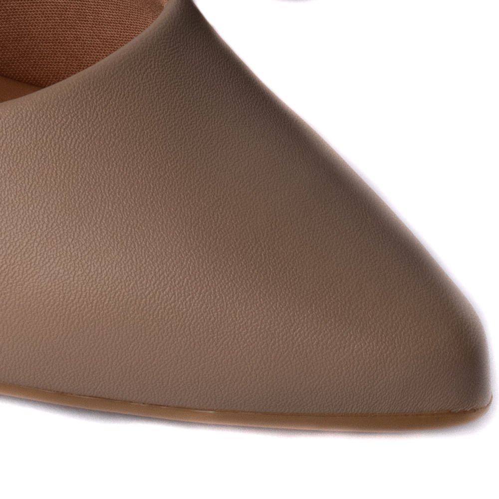 Sapato Feminino Vizzano Scarpin Pelica Bico Fino Bege Bege 6