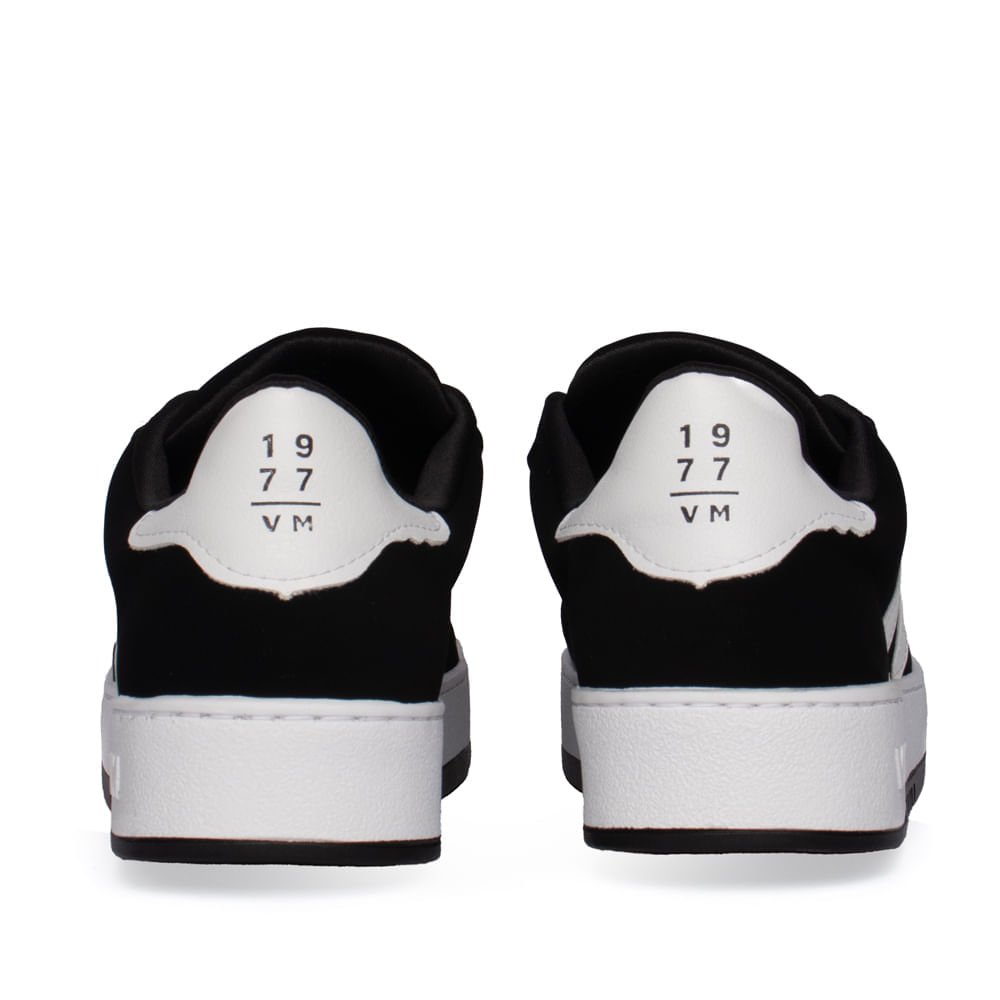 Tênis Feminino Via Marte Casual Nobuck Preto/Branco Preto/Branco 3