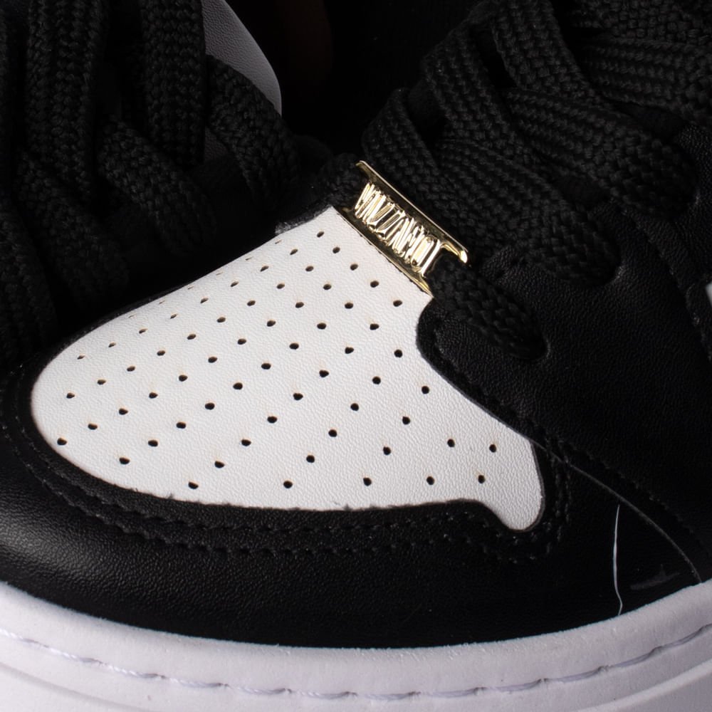 Tênis Feminino Vizzano Casual Recortes Branco/Preto Branco/Preto 5