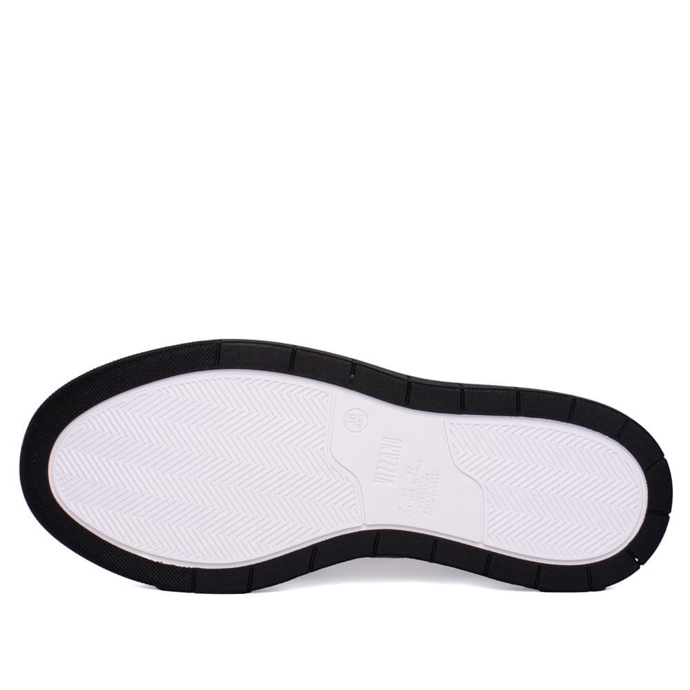 Tênis Feminino Vizzano Casual Recortes Branco/Preto Branco/Preto 2
