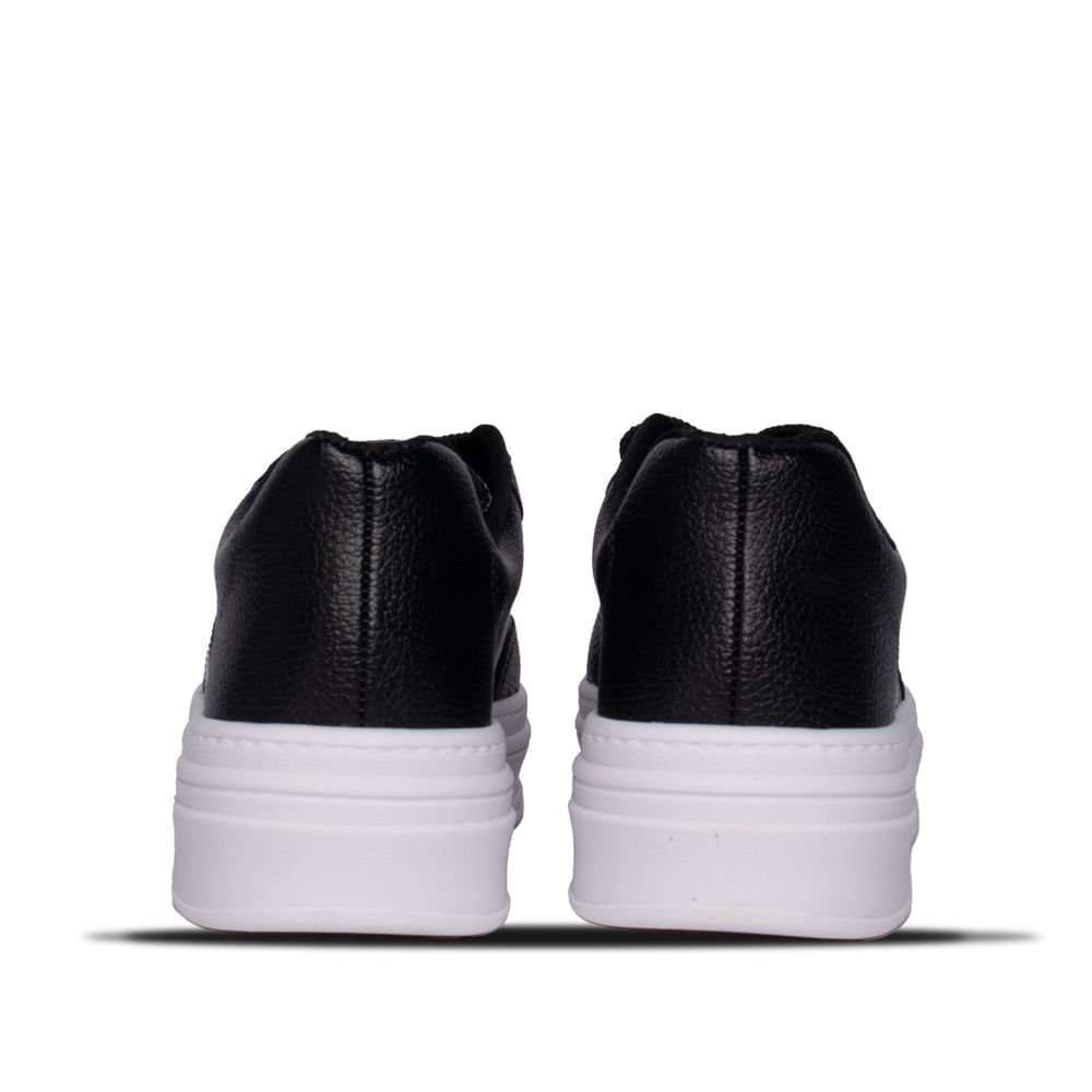 Tênis Feminino Beira Rio Casual Napa Texturizada Preto Preto 3