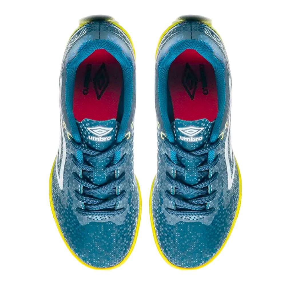 Chuteira Infantil Umbro de Futsal Techno II Jr. Marinho/Verde Marinho/Verde 4