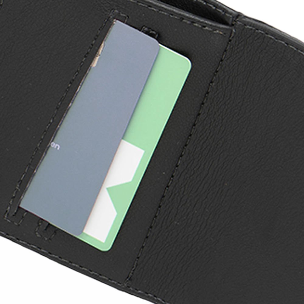 Carteira Feminina Rafitthy Pequena Compartimentos Preto Preto 5