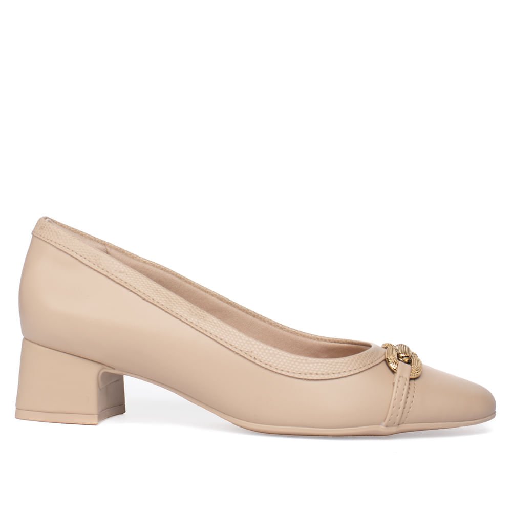 Sapato Feminino Comfortflex Napa Bege Claro