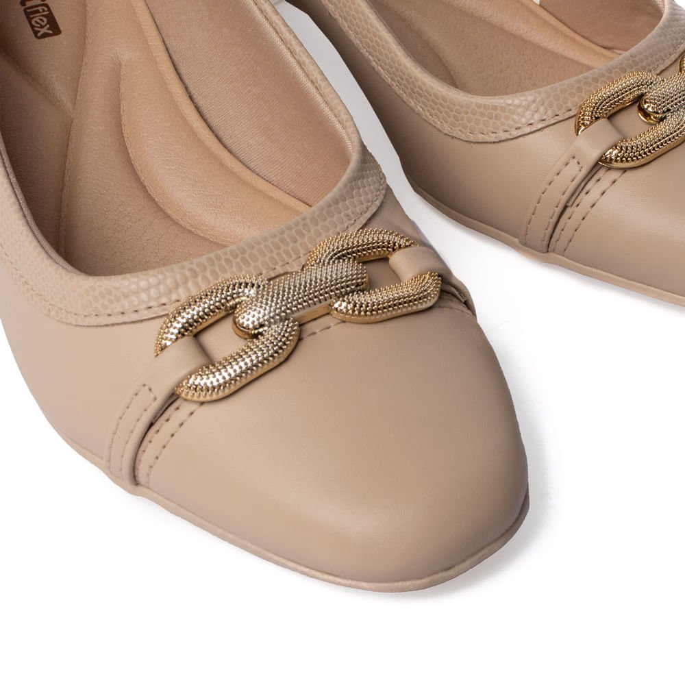 Sapato Feminino Comfortflex Napa Bege Claro Bege/Claro 6