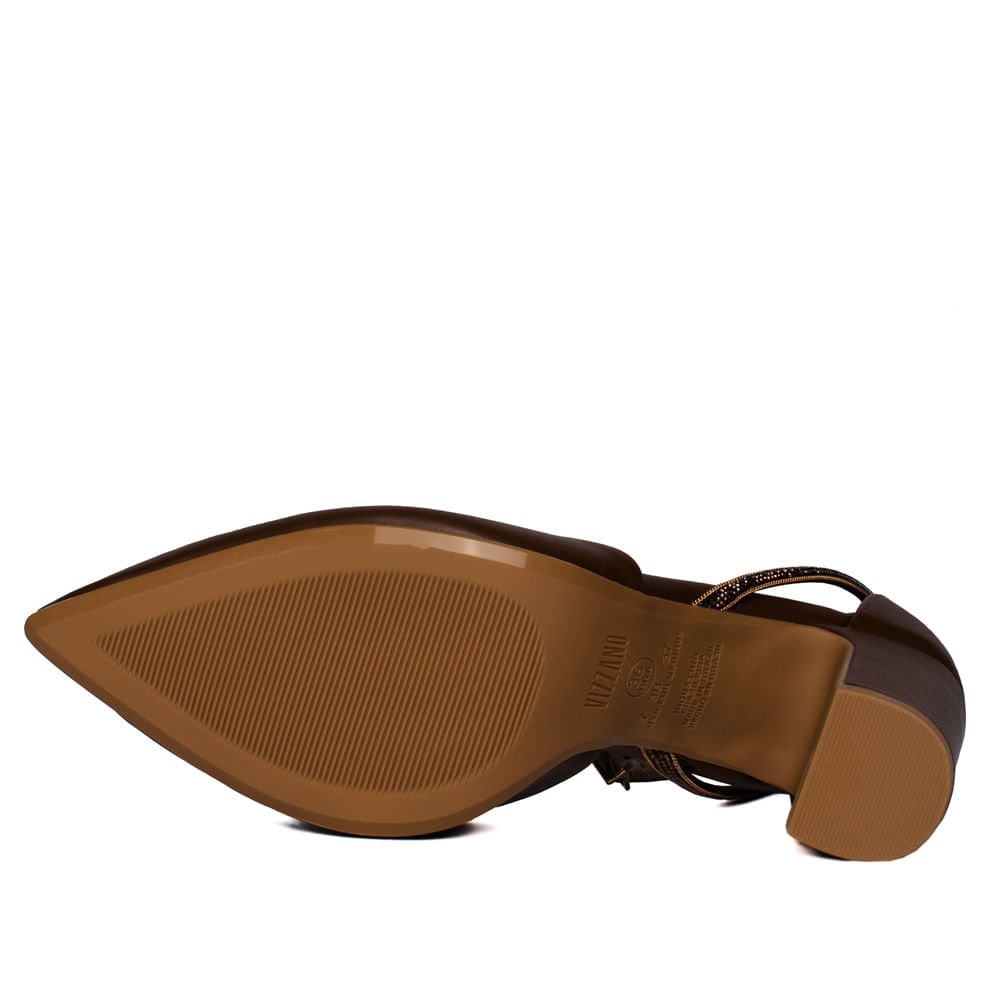 Sapato Feminino Vizzano Scarpin Strass e Tiras Cappuccino Capuccino 2