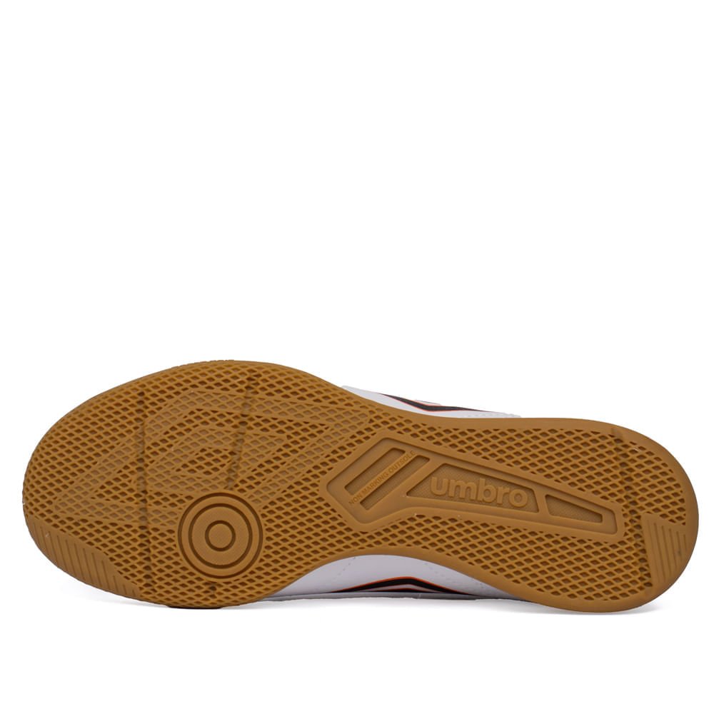 Chuteira Umbro Futsal Class Footballer Branco/Preto/Laranja Branco/Laranja 2