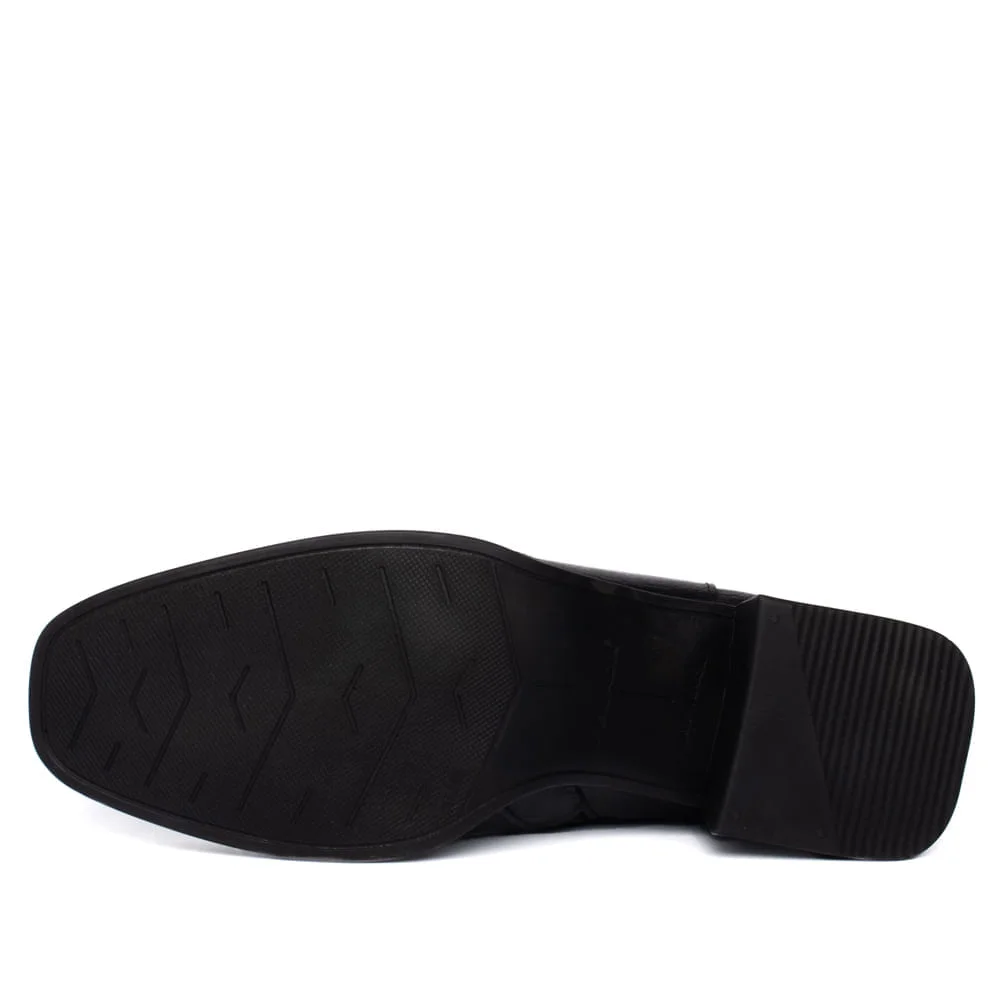 Bota Feminina Pegada Burnished Cano Curto Couro Preto Preto 2