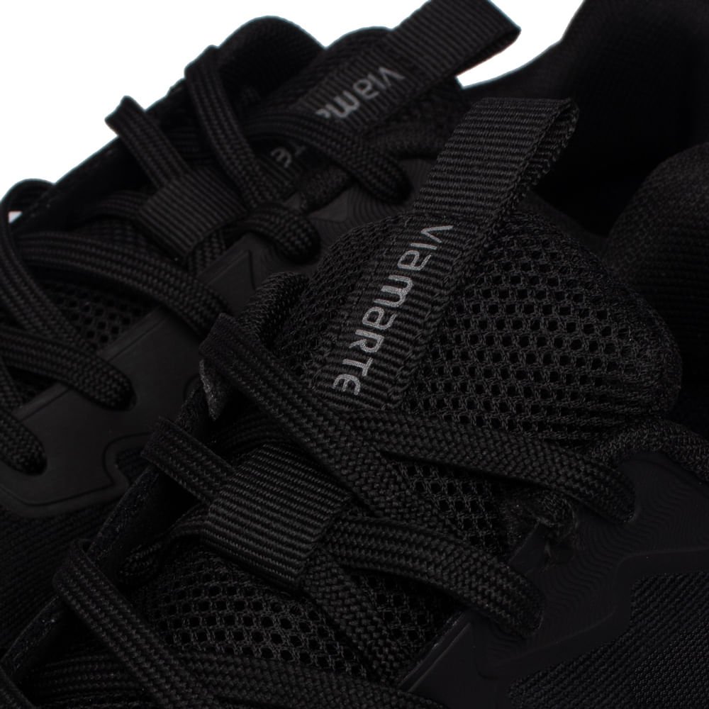 Tênis Feminino Via Marte Jackar Detalhe Geométrico Preto Preto 6