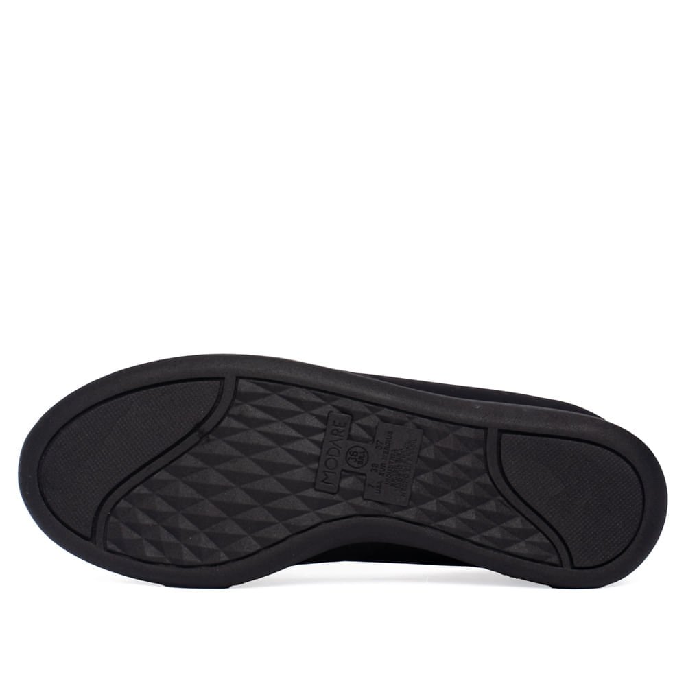 Tênis Feminino Modare Lycra Calce Fácil Ultra Preto Preto 2