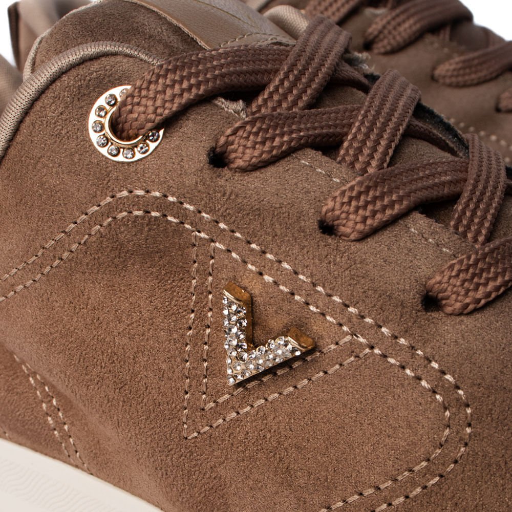 Tênis Feminino Via marte Tratorado Camurça Marrom Claro Marrom Claro 5