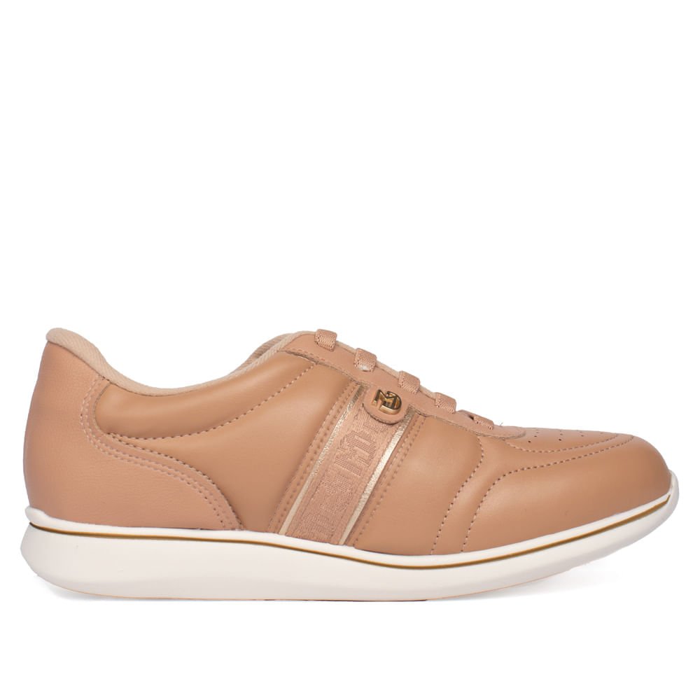 Tênis Feminino Modare Napa Stretch Dourado Nude