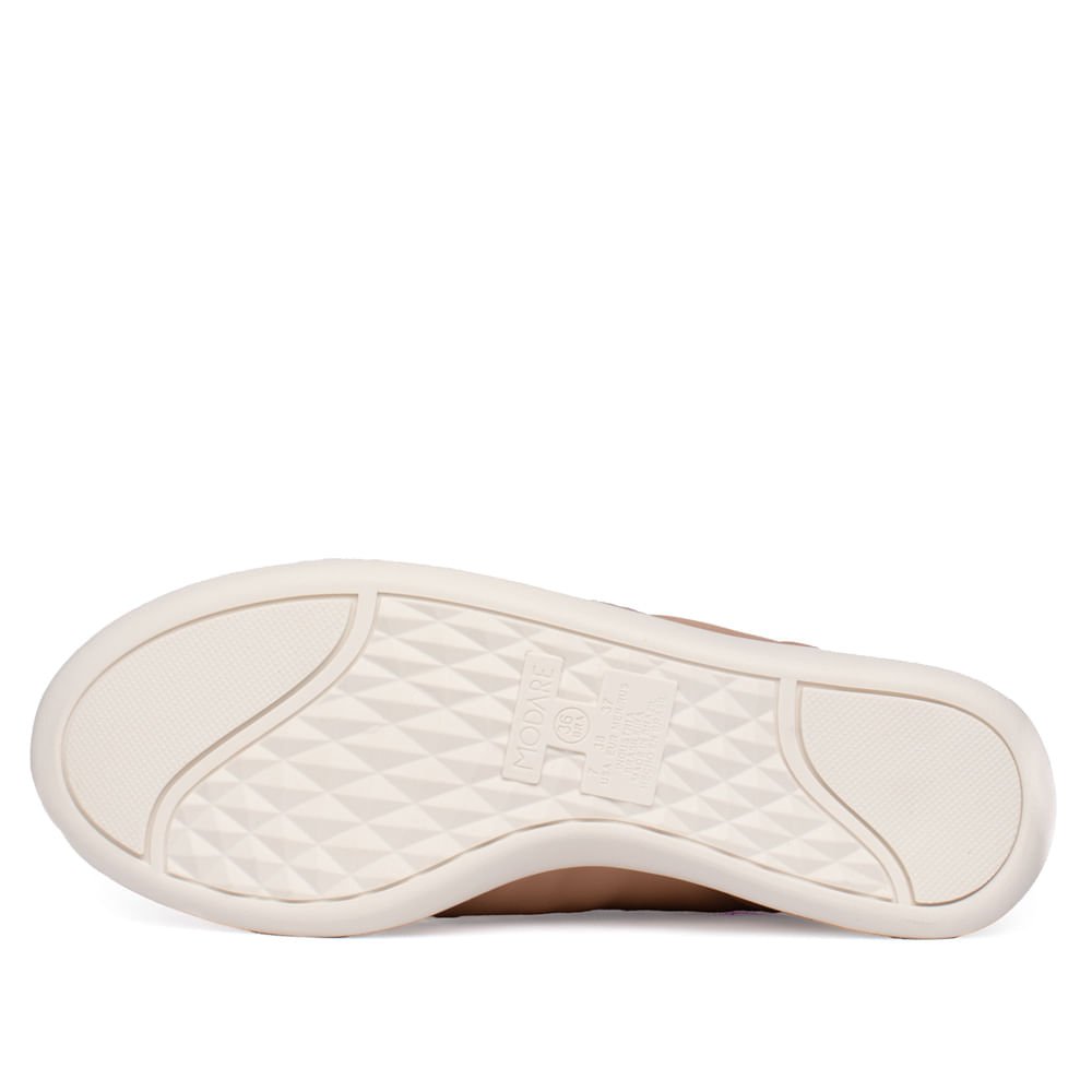 Tênis Feminino Modare Napa Stretch Dourado Nude Bege 2