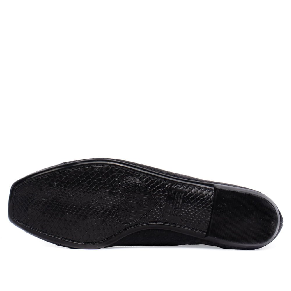 Sapatilha Feminina Moleca Napa Preto Preto 2