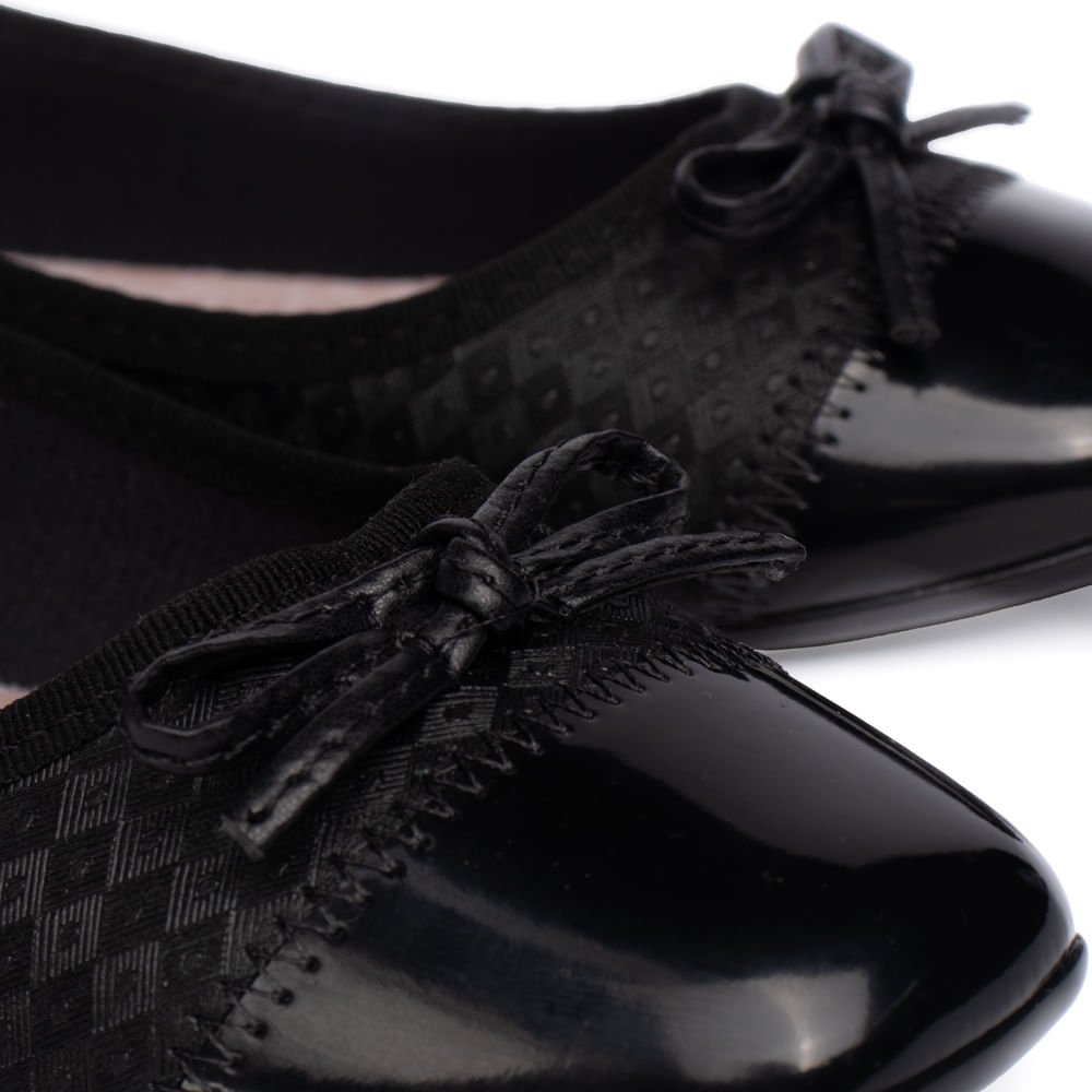Sapatilha Feminina Moleca Napa Preto Preto 5