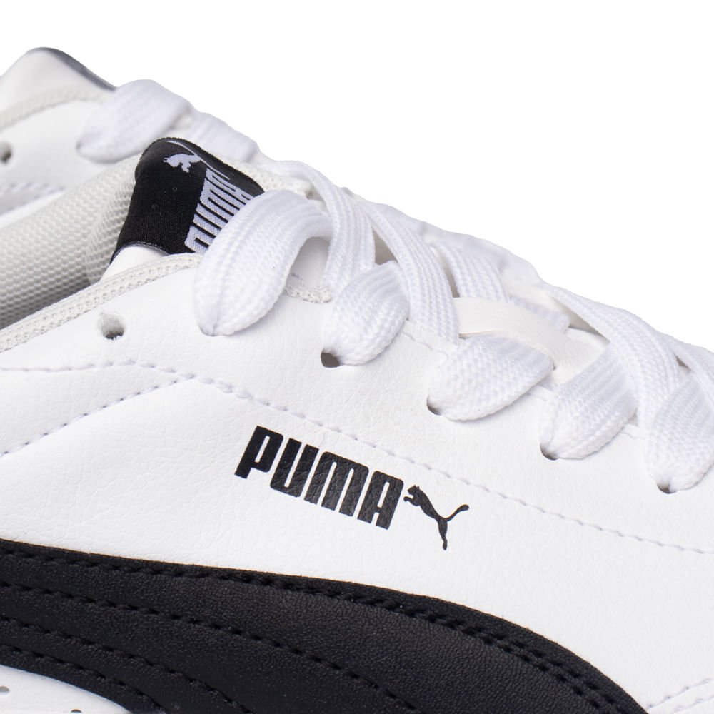 Tênis Masculino Puma Court Classic Branco/Preto Branco/Preto 6