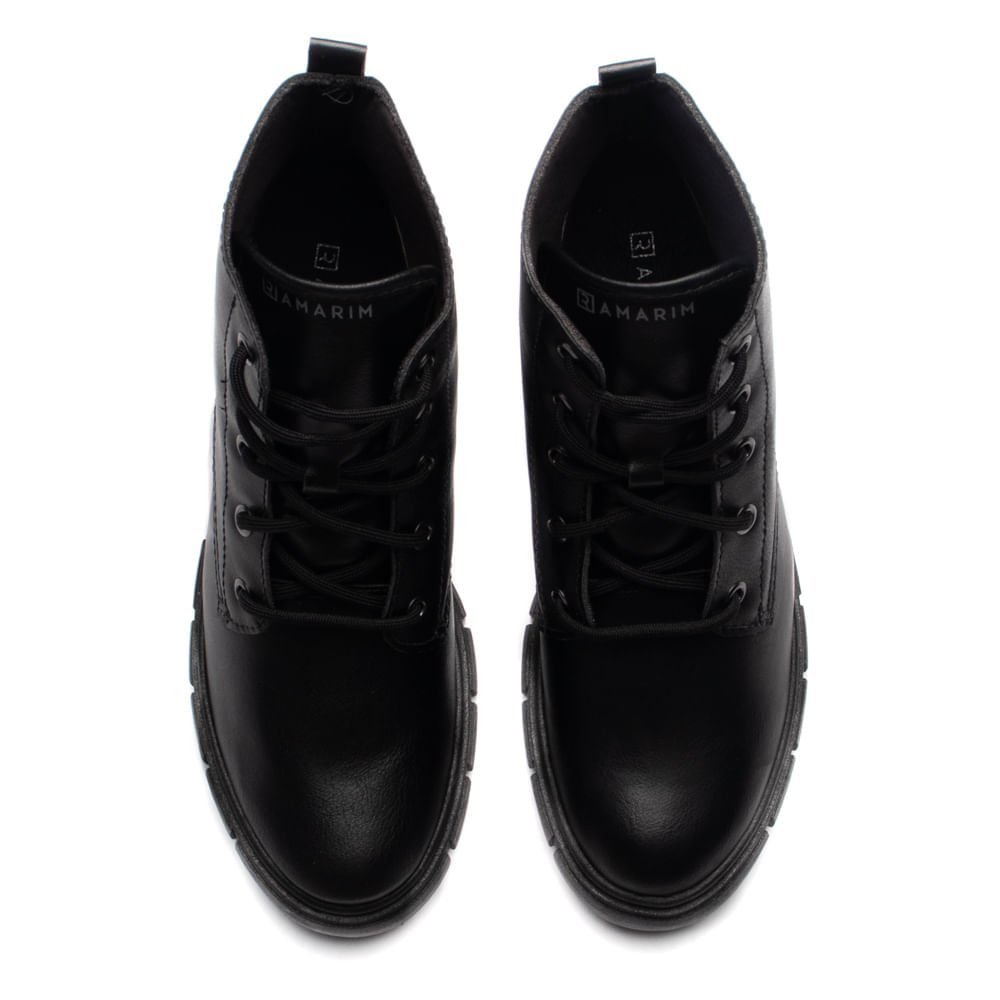 Coturno Feminino Ramarim Napa Cano Baixo Preto Preto 2