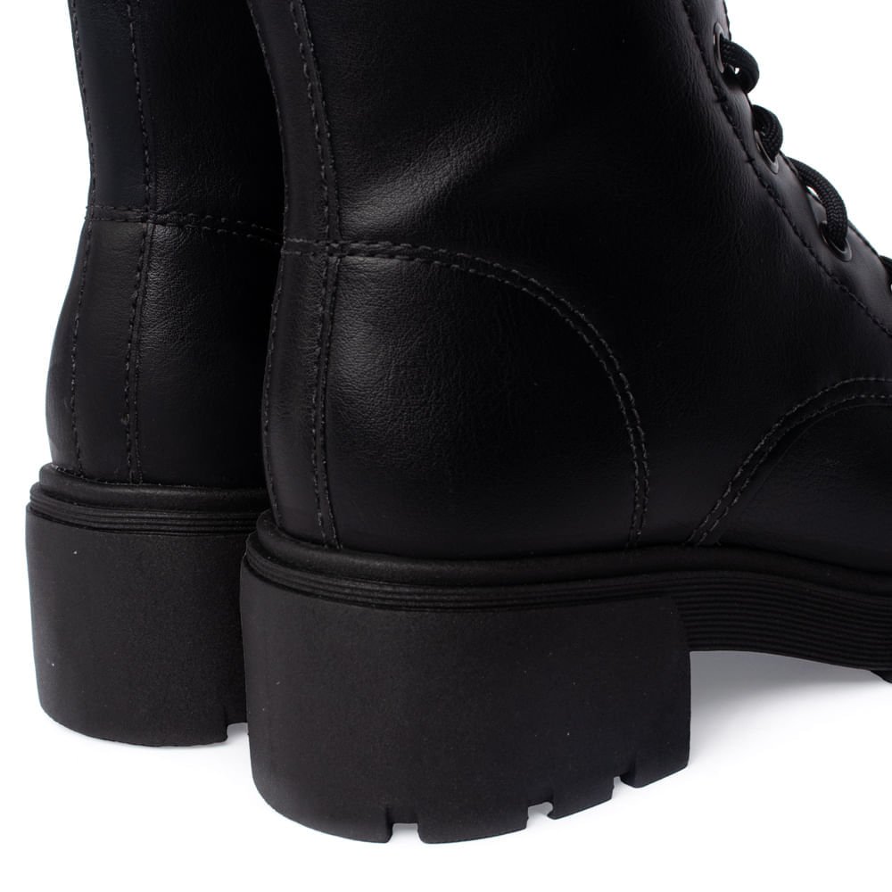 Coturno Feminino Ramarim Napa Cano Baixo Preto Preto 3