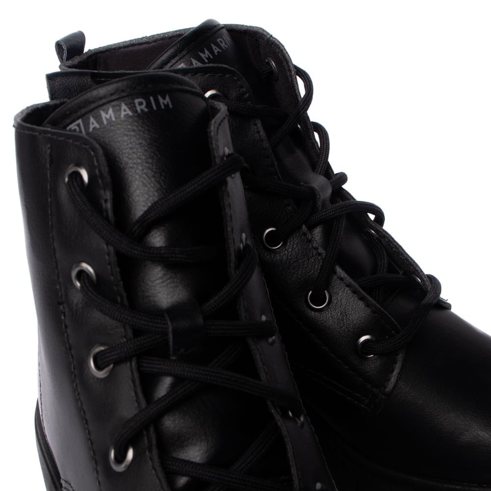 Coturno Feminino Ramarim Napa Cano Baixo Preto Preto 4