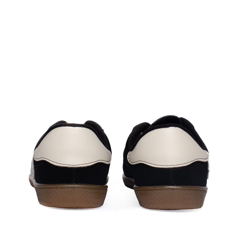 Tênis Feminino Moleca Nobuck Tunísia Preto/Branco Preto/Branco 3