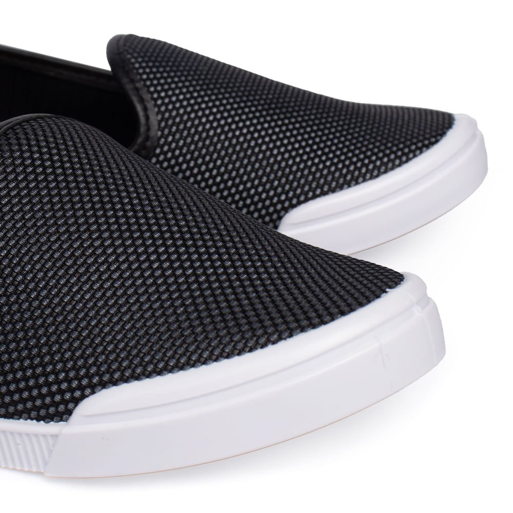 Sapatilha Feminina Moleca Napa Texturizada Preto Preto 5
