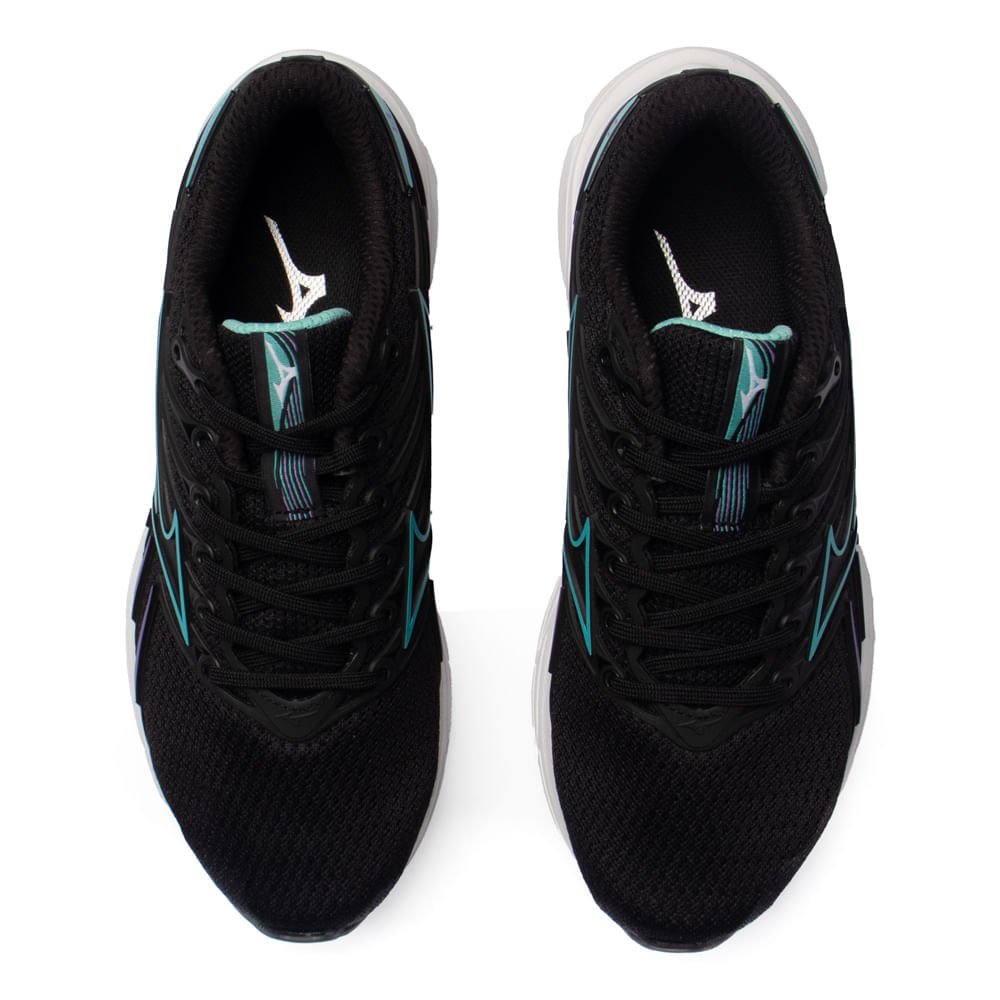 Tênis Feminino Mizuno Jet 8 Softier Foam Preto/Turquesa Preto/Verde 3