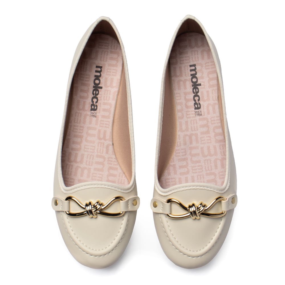 Sapatilha Feminina Moleca Corrente Napa Off White Off White 4