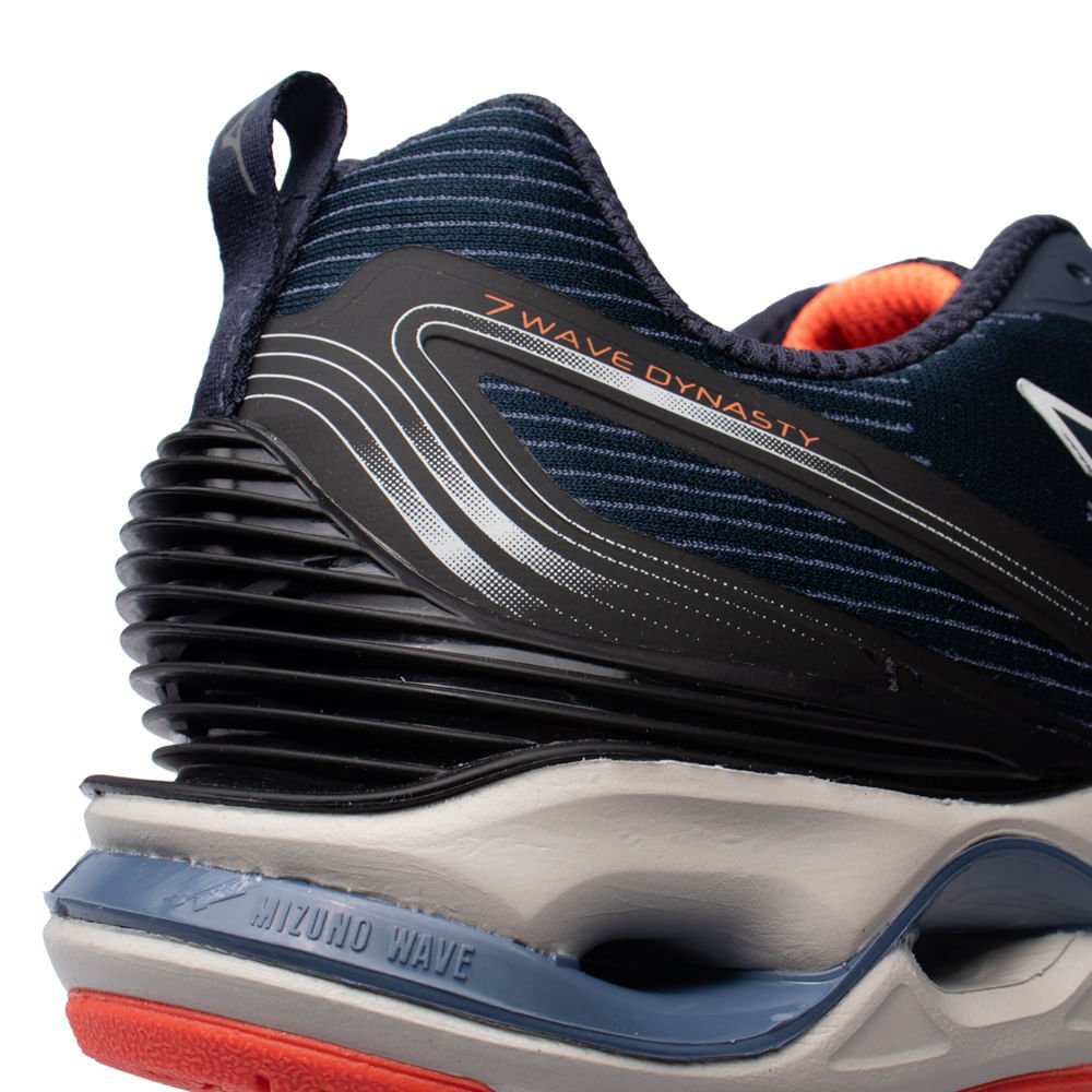 Tênis Masculino Mizuno Wave Dynasty 7 Mesh Marinho Marinho 5