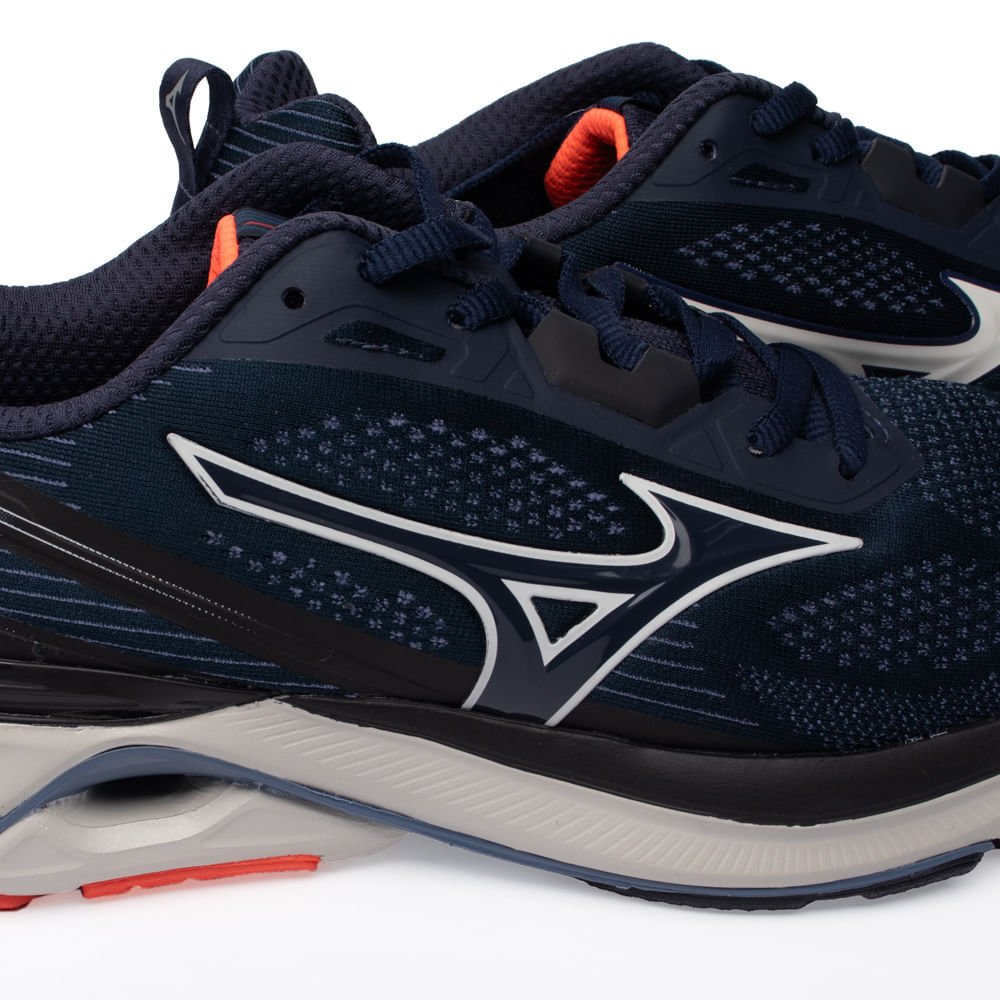 Tênis Masculino Mizuno Wave Dynasty 7 Mesh Marinho Marinho 6