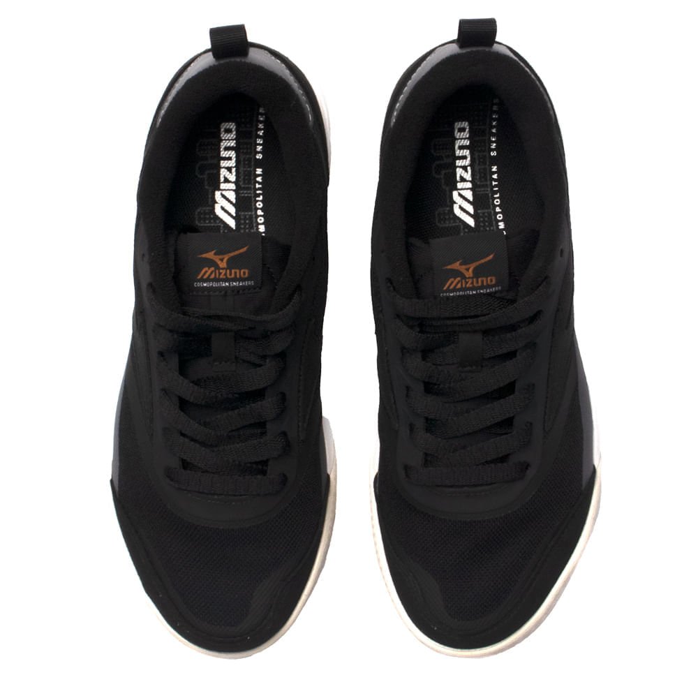 Tênis Masculino Mizuno Edo Cross Suede Mesh Preto Preto 4