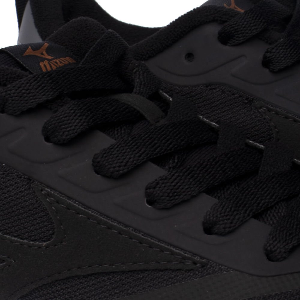 Tênis Masculino Mizuno Edo Cross Suede Mesh Preto Preto 6